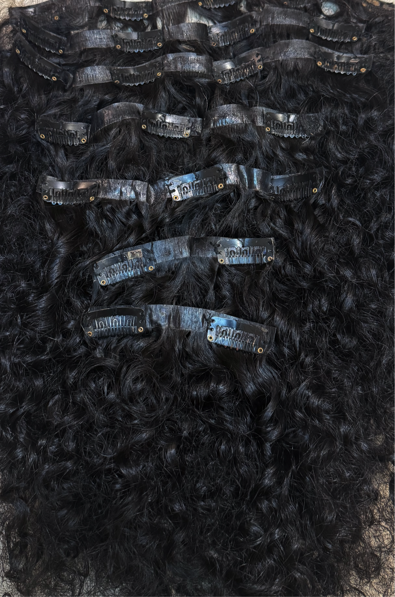 Rosa Virgin curly Seamless Clip ins