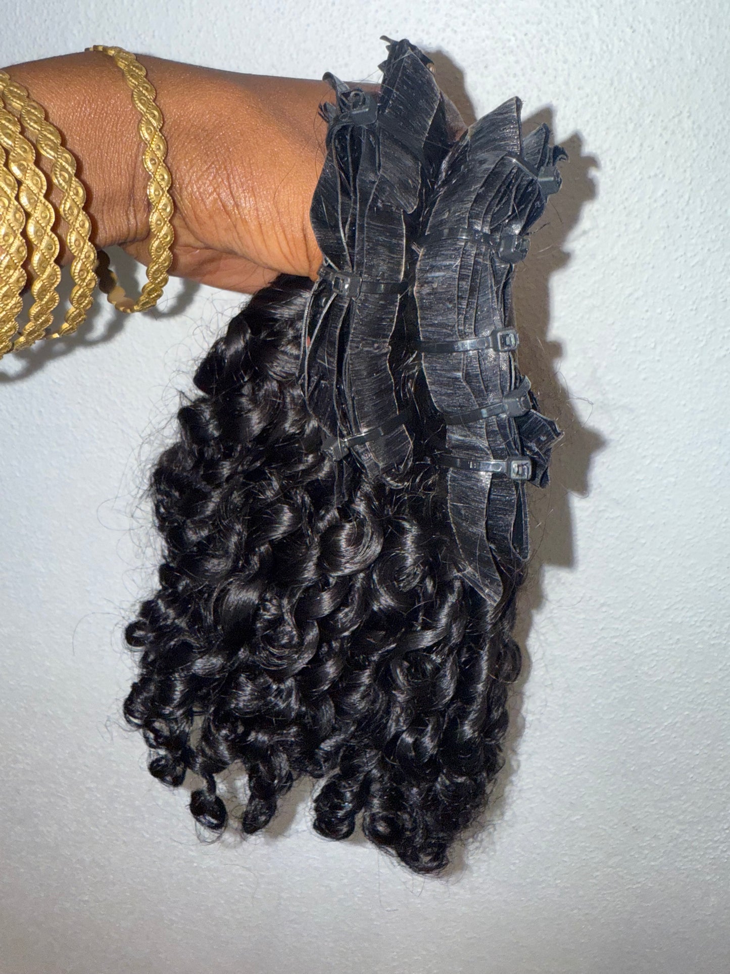Rosa Virgin curly Seamless Clip ins