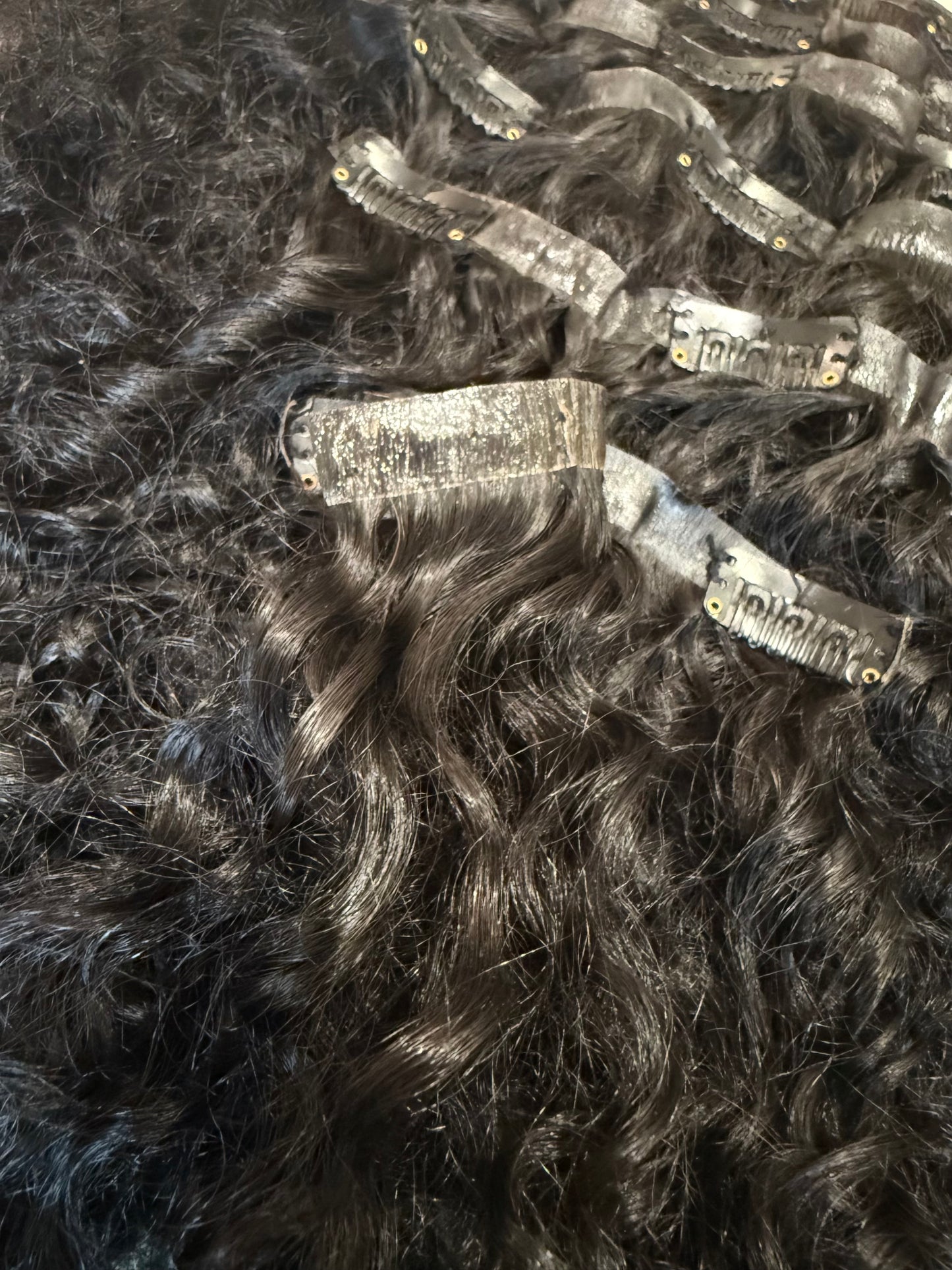 Rosa Virgin curly Seamless Clip ins