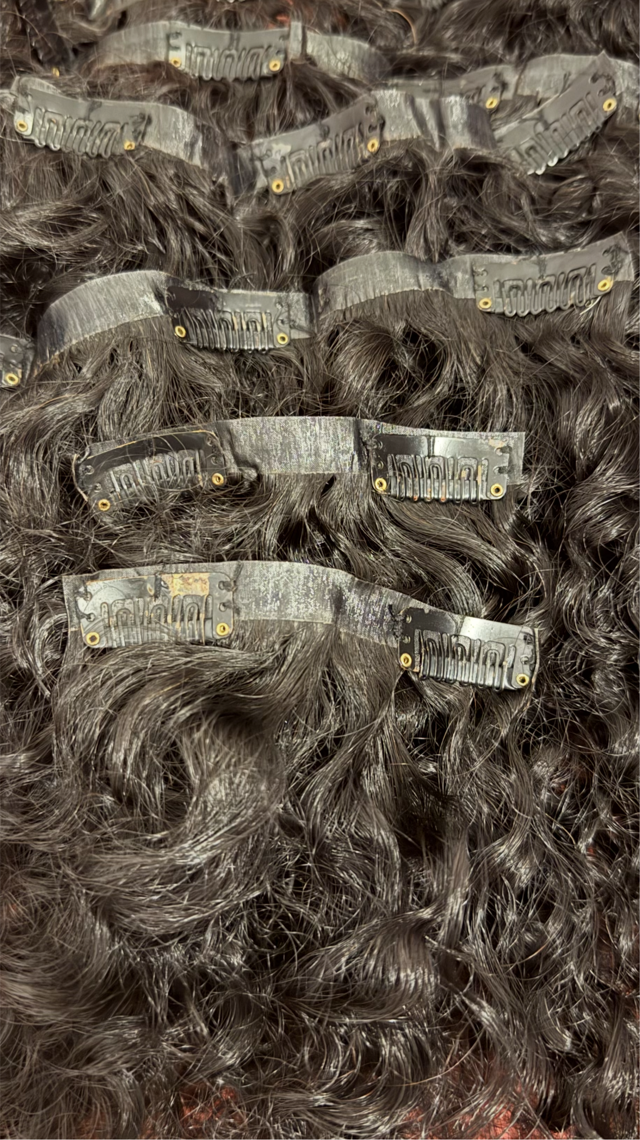 Rosa Virgin curly Seamless Clip ins